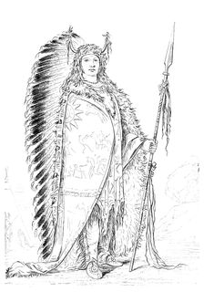 Black Rock chief of the Nee-caw-wee-gee tribe, 1841.Artist: Myers and Co