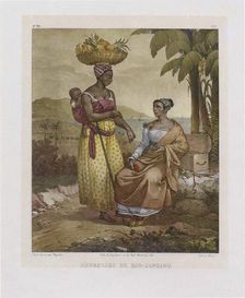 Black women from Rio de Janeiro. From "Malerische Reise in Brasilien", 1835. Creator: Rugendas, Johann Moritz (1802-1858)