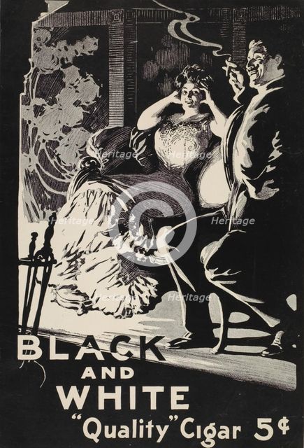 Black & White 'quality' cigar, c1895 - 1917. Creator: Unknown.