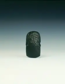 Black touchstone in the form of an axe, Qing dynasty, China, 18th century. Creator: Unknown