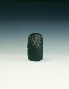 Black touchstone in the form of an axe, Qing dynasty, China, 18th century