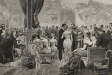 Black tie ball held at the Ministry of Agriculture and Commerce...Paris Exposition, May 2, 1878. Creator: Bernardo Rico