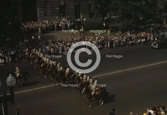 Black Troops at the Memorial Day Parade, Washington D.C., May 1942.  Creator: Royden Dixon.