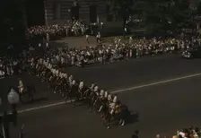 Black Troops at the Memorial Day Parade, Washington D.C., May 1942. Creator: Royden Dixon