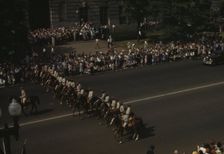Black Troops at the Memorial Day Parade, Washington D.C., May 1942. Creator: Royden Dixon