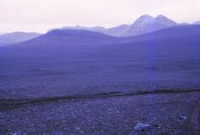 Black volcanic landscape near Tungnaa River, Iceland , 20th century. Artist: CM Dixon