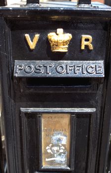 Black Victorian pillar box, Rochester, Kent. Artist: Bill Forbes