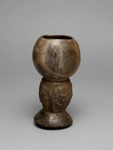Blackware Incense Burner with Relief Depicting Felines, A.D. 1200/1450. Creator: Unknown