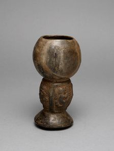 Blackware Incense Burner with Relief Depicting Felines, A.D. 1200/1450. Creator: Unknown