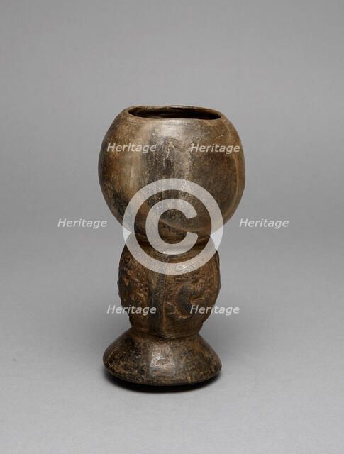 Blackware Incense Burner with Relief Depicting Felines, A.D. 1200/1450. Creator: Unknown.