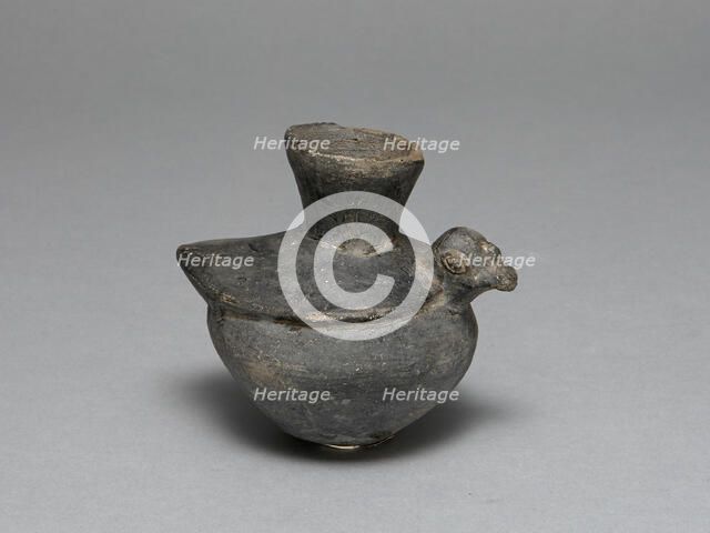 Blackware Jar in the Form of a Bird, A.D. 1200/1450. Creator: Unknown.