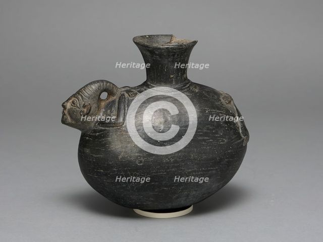 Blackware Jar in the Form of a Figure with Bound Arms and Legs, A.D. 1200/1450. Creator: Unknown.