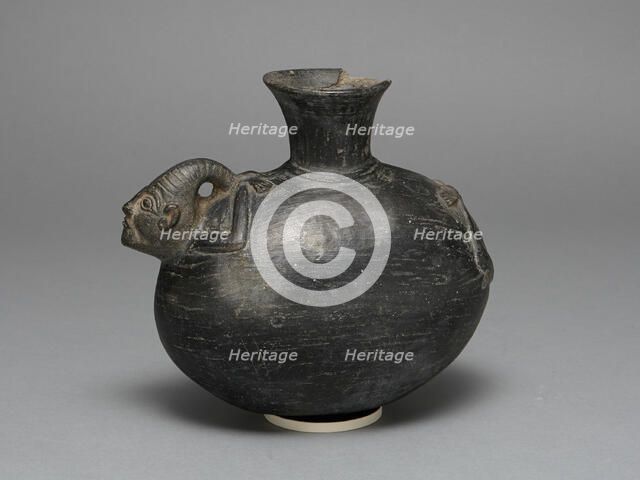 Blackware Jar in the Form of a Figure with Bound Arms and Legs, A.D. 1200/1450. Creator: Unknown.