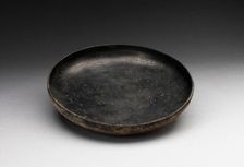Blackware Plate with Fish Incised in Interior, 500/150 B.C. Creator: Unknown