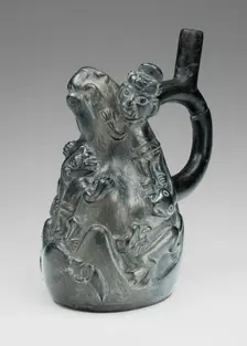 Blackware Vessel with Relief Depicting a Scene of Human Sacrifice, 100 B.C./A.D. 500. Creator: Unknown