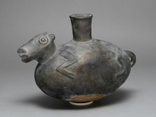 Blackware Vessel in the Form of a Llama, A.D. 1200/1450. Creator: Unknown