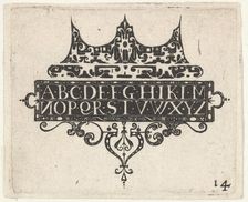 Blackwork Print with the Alphabet, ca. 1620. Creator: Claes Jansz Visscher