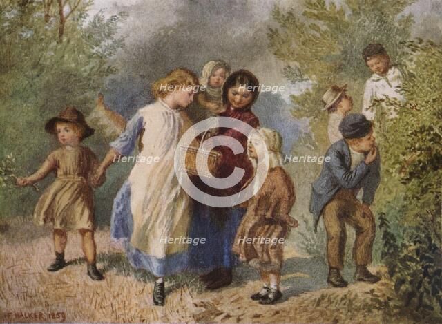 'Blackberrying', 1859, (1938). Artist: Fred Walker.