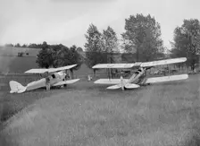 Blackburn Bluebird Mk 4 and De Havilland DH60 Moth at the Oxford Speed Trials, c1930. Artist: Bill Brunell