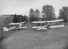 Blackburn Bluebird Mk 4 and De Havilland DH60 Moth at the Oxford Speed Trials, c1930. Artist: Bill Brunell