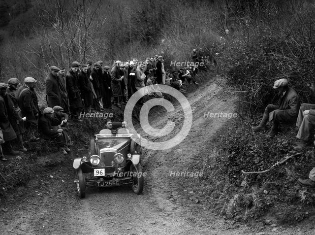 Blackburne-engined Frazer-Nash TT replica of J Tweedale competing in the MCC Lands End Trial, 1935. Artist: Bill Brunell.