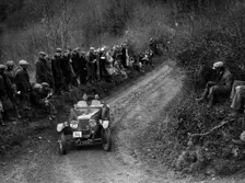 Blackburne-engined Frazer-Nash TT replica of J Tweedale competing in the MCC Lands End Trial, 1935. Artist: Bill Brunell