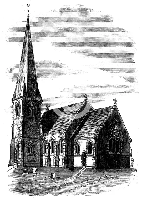 Blackfordby Church, Ashby-de-la-Zouch, 1858. Creator: Unknown.