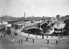 Blackfriars Bridge and Bankside power station, London. Creator: George Davison Reid