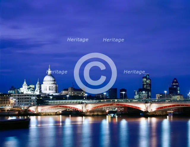 Blackfriars Bridge, c1990-2010. Artist: Unknown.