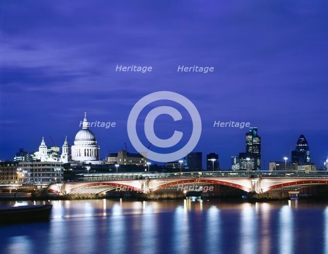 Blackfriars Bridge, c1990-2010. Artist: Unknown.