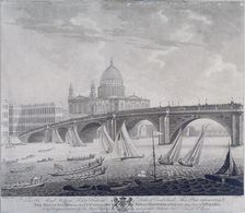 Blackfriars Bridge, London, 1783. Artist: I Wells