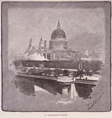Blackfriars Bridge, London, 1796. Artist: James Walker