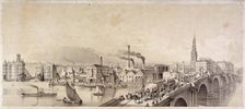 Blackfriars Bridge, London, 1835. Artist: Anon