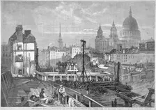 Blackfriars Bridge, London, 1864. Artist: Mason Jackson