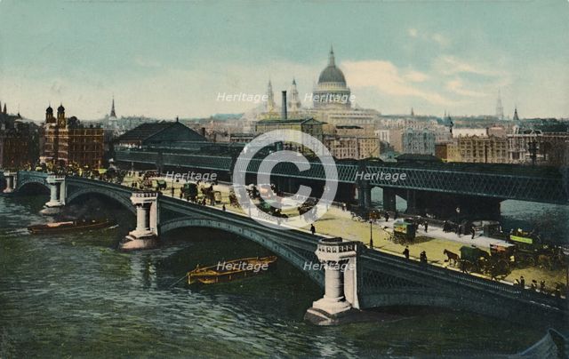 'Blackfriars Bridge, London', 1911. Creator: Unknown.