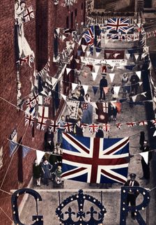 Blackfriars, London, decoarted for King George VI's coronation 1937