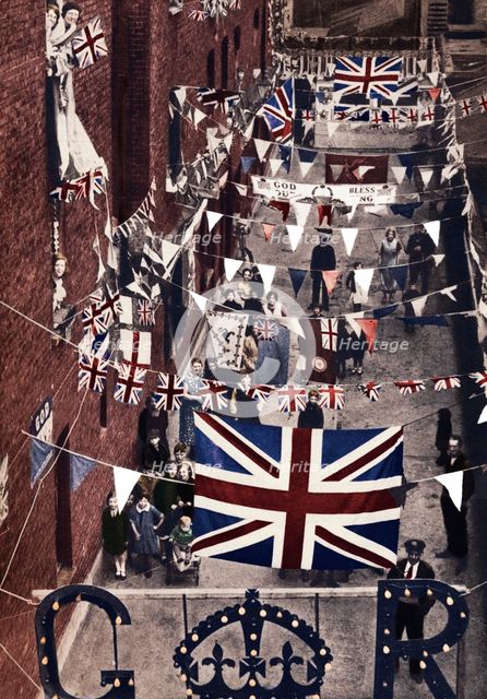 'Blackfriars, London, decoarted for King George VI's coronation', 1937. Artist: Unknown.