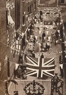 Blackfriars, London, decoarted for King George VI's coronation 1937