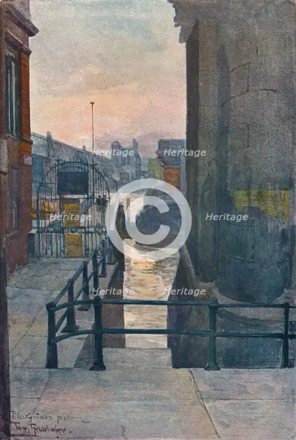 'Blackfriars Pier', c1901. Artist: Tony Grubhofer.