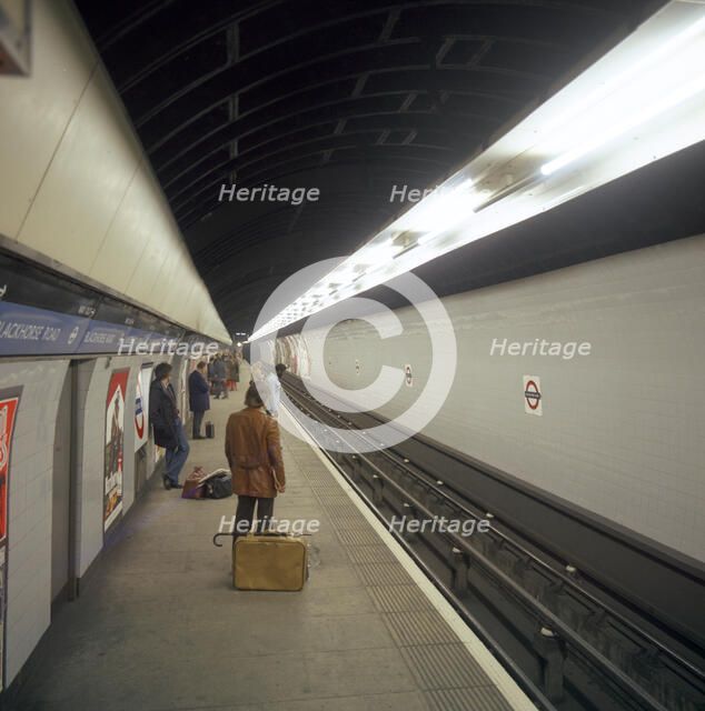 Blackhorse Road tube station on the Victoria Line, London, 1974.  Artist: Michael Walters