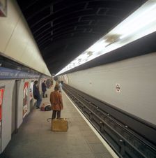 Blackhorse Road tube station on the Victoria Line, London, 1974. Creator: Michael Walters