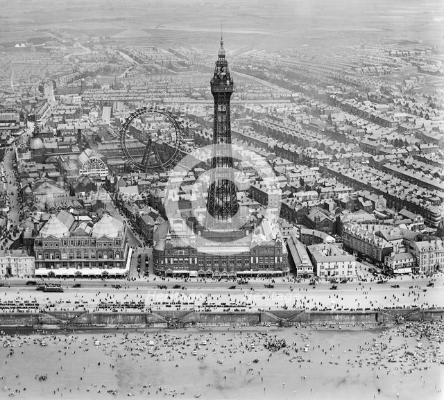 Blackpool Tower, Lancashire, 1920. Artist: Aerofilms.