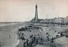 Blackpool - View of the Front, Showing the Tower 1895