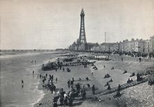 Blackpool - View of the Front, Showing the Tower 1895