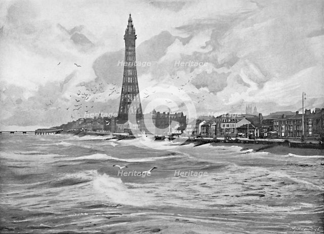 'Blackpool, with its Eiffel Tower', c1896. Artist: Poulton & Co.