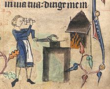 Blacksmith, 1320-1330. Creator: Unknown