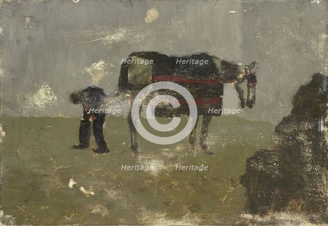 Blacksmith with Gray, c.1880-c.1923. Creator: George Hendrik Breitner.