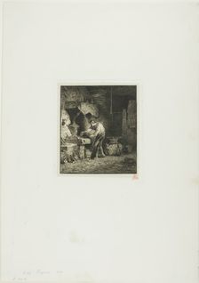 Blacksmith Facing Left, 1850. Creator: Charles Emile Jacque