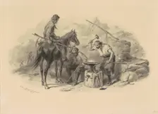 Blacksmith in the Goldfields, 1848-1855. Creator: Felix Octavius Carr Darley
