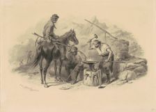 Blacksmith in the Goldfields, 1848-1855. Creator: Felix Octavius Carr Darley